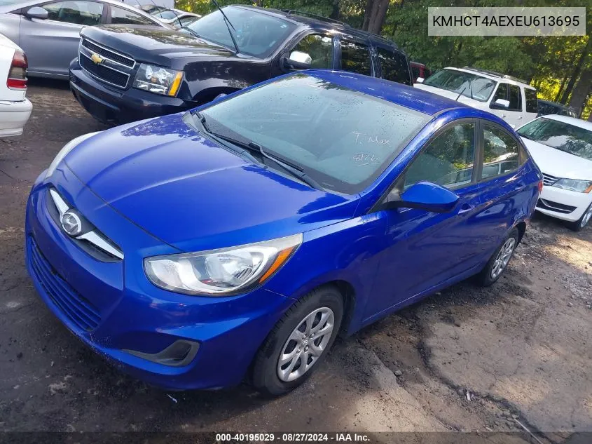 2014 Hyundai Accent Gls VIN: KMHCT4AEXEU613695 Lot: 40195029