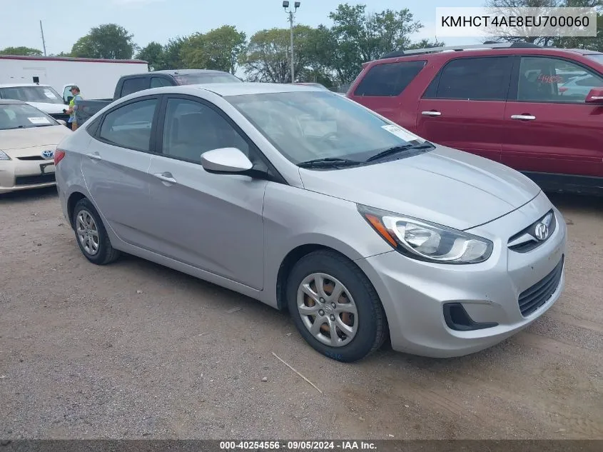 2014 Hyundai Accent Gls VIN: KMHCT4AE8EU700060 Lot: 40254556