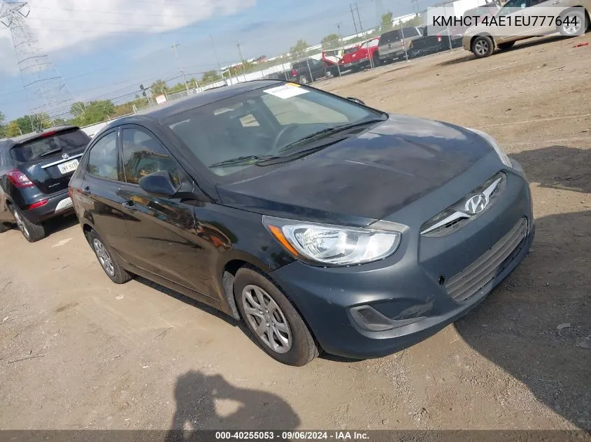 2014 Hyundai Accent Gls VIN: KMHCT4AE1EU777644 Lot: 40255053