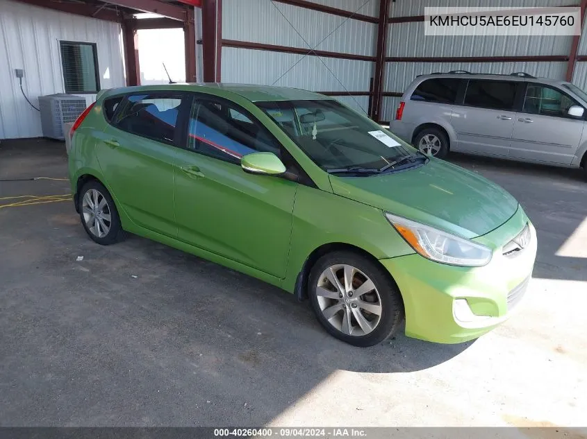 2014 Hyundai Accent Se VIN: KMHCU5AE6EU145760 Lot: 40260400