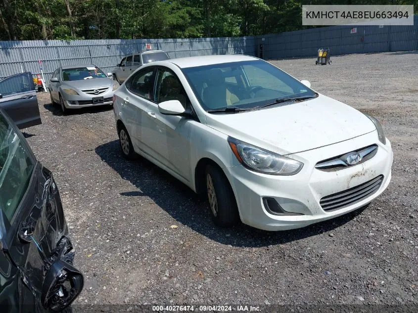 KMHCT4AE8EU663494 2014 Hyundai Accent Gls