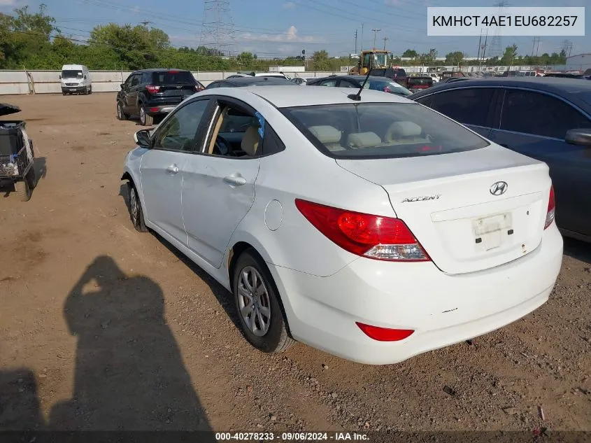 2014 Hyundai Accent Gls/Gs VIN: KMHCT4AE1EU682257 Lot: 40278233