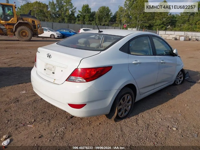 KMHCT4AE1EU682257 2014 Hyundai Accent Gls/Gs