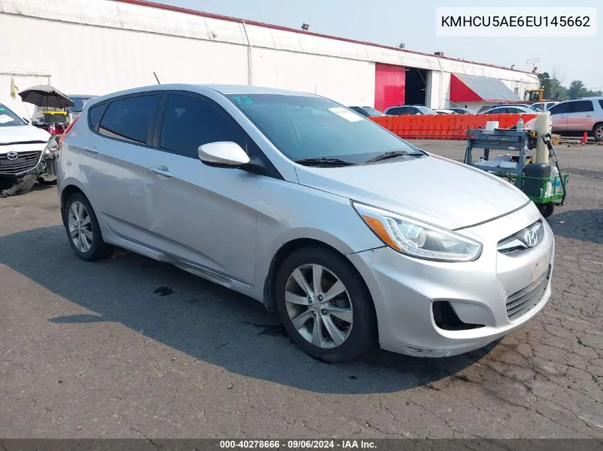 2014 Hyundai Accent Se VIN: KMHCU5AE6EU145662 Lot: 40278666