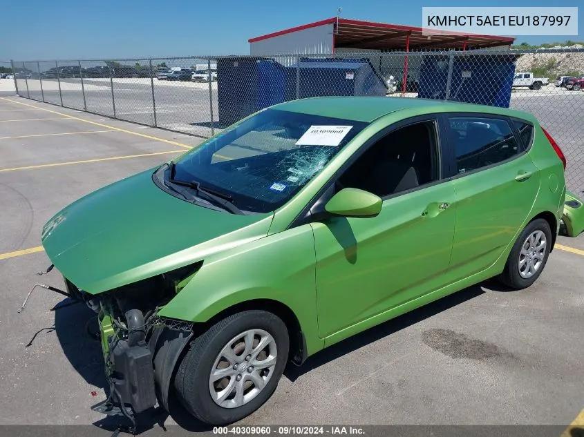 KMHCT5AE1EU187997 2014 Hyundai Accent Gs