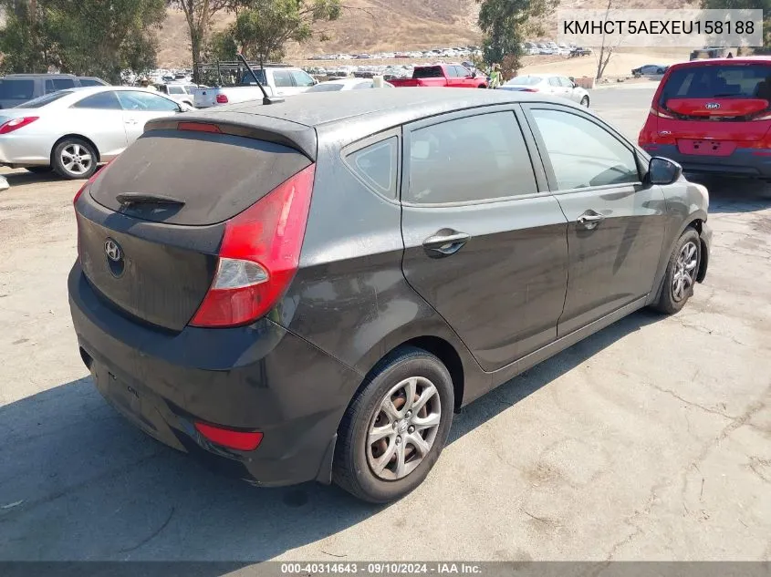 KMHCT5AEXEU158188 2014 Hyundai Accent Gs