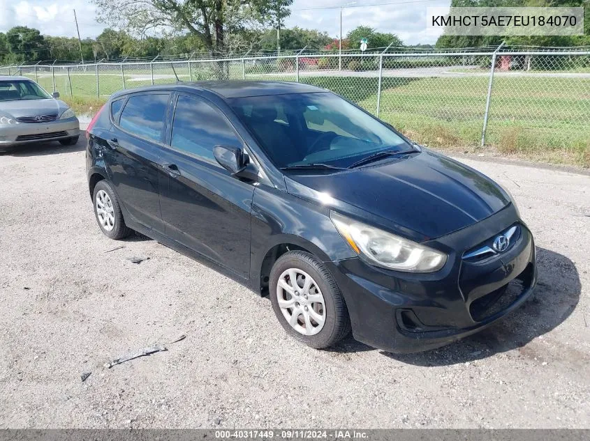 2014 Hyundai Accent Gs VIN: KMHCT5AE7EU184070 Lot: 40317449