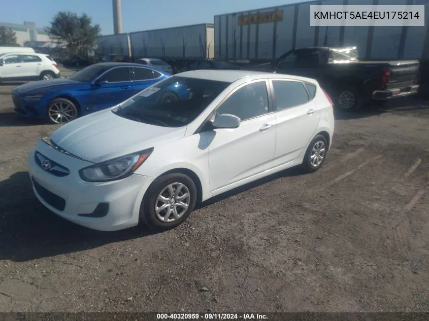 2014 Hyundai Accent Gs VIN: KMHCT5AE4EU175214 Lot: 40320959