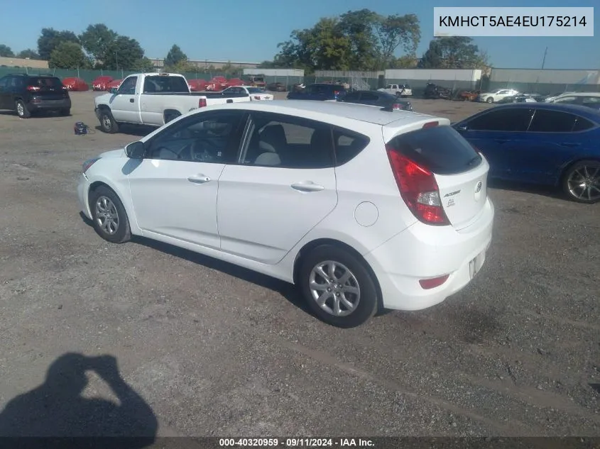 KMHCT5AE4EU175214 2014 Hyundai Accent Gs