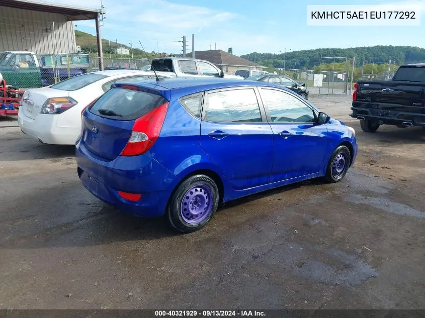 KMHCT5AE1EU177292 2014 Hyundai Accent Gs