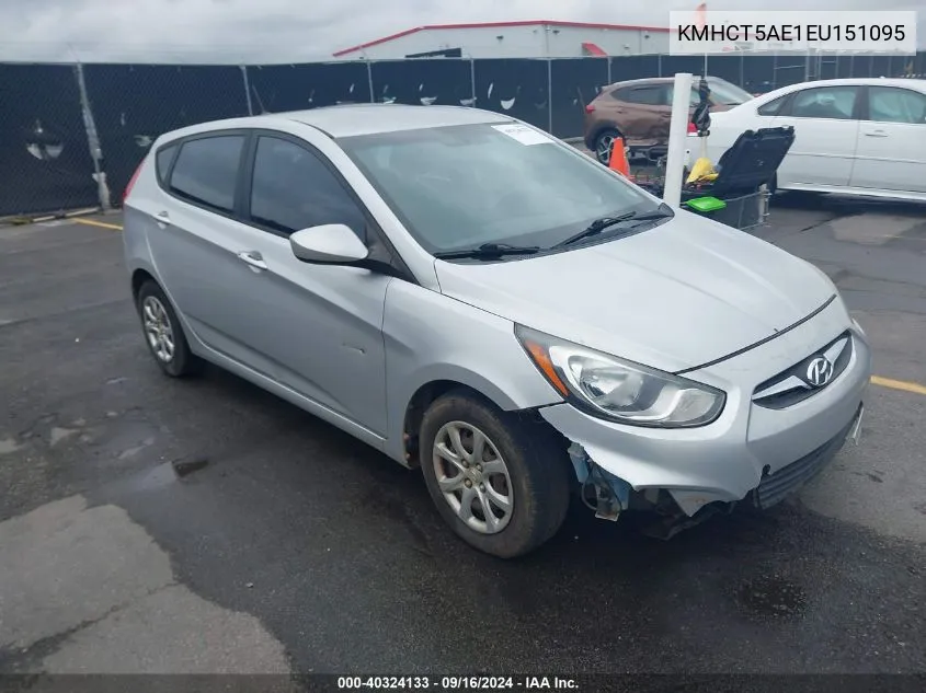 2014 Hyundai Accent Gs VIN: KMHCT5AE1EU151095 Lot: 40324133