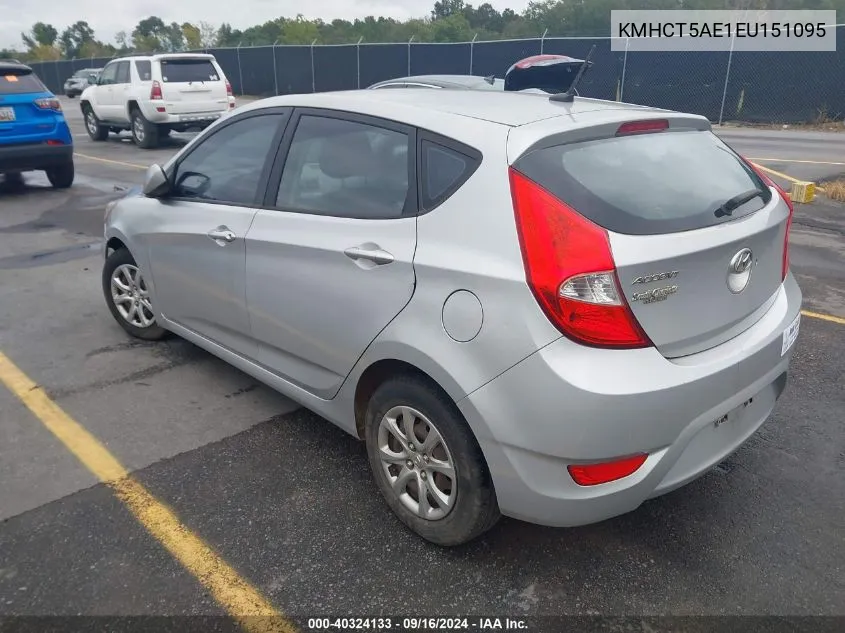 2014 Hyundai Accent Gs VIN: KMHCT5AE1EU151095 Lot: 40324133