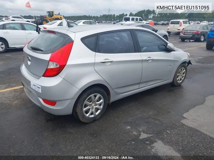 2014 Hyundai Accent Gs VIN: KMHCT5AE1EU151095 Lot: 40324133