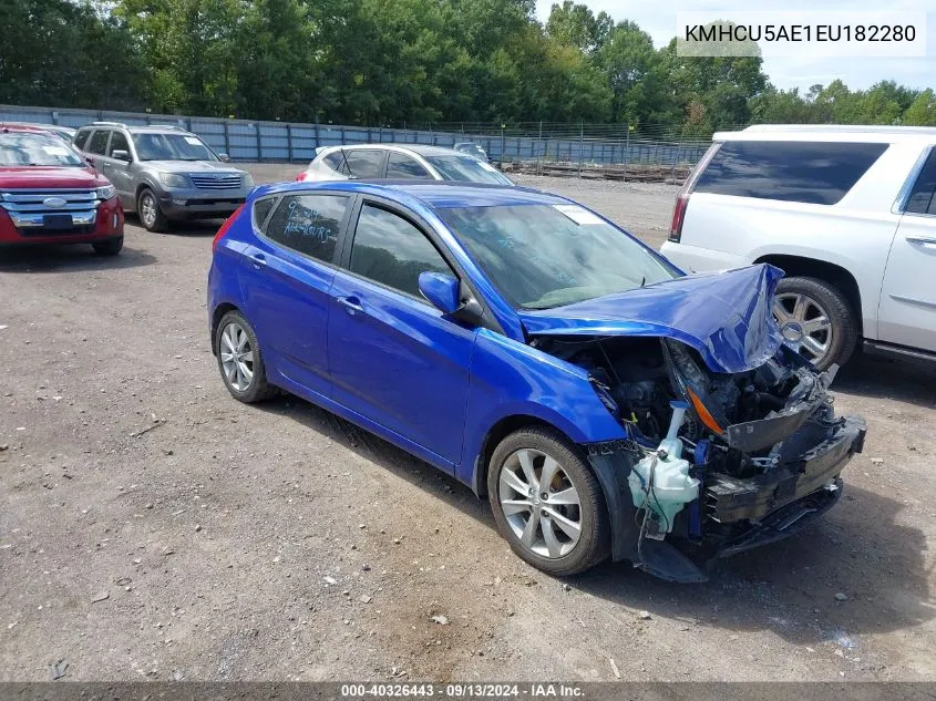 2014 Hyundai Accent Se VIN: KMHCU5AE1EU182280 Lot: 40326443