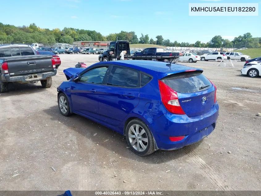 KMHCU5AE1EU182280 2014 Hyundai Accent Se