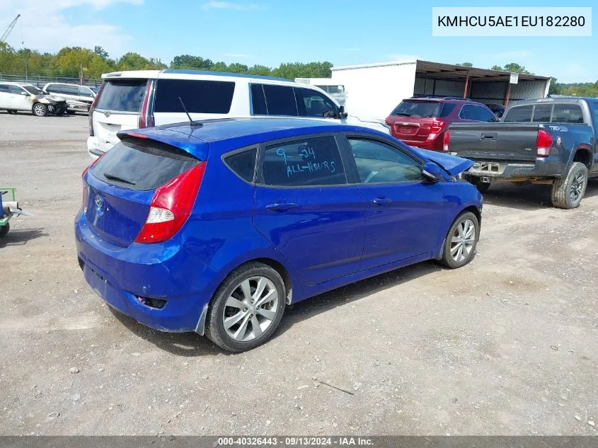 2014 Hyundai Accent Se VIN: KMHCU5AE1EU182280 Lot: 40326443