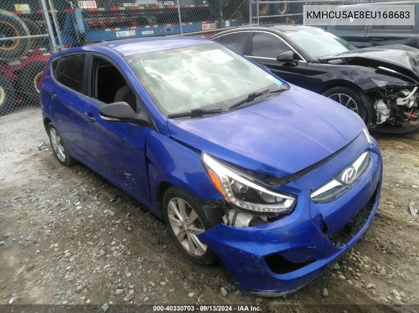 2014 Hyundai Accent Gls/Se VIN: KMHCU5AE8EU168683 Lot: 40330703