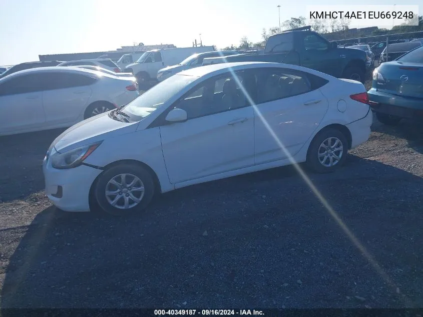 KMHCT4AE1EU669248 2014 Hyundai Accent Gls/Gs