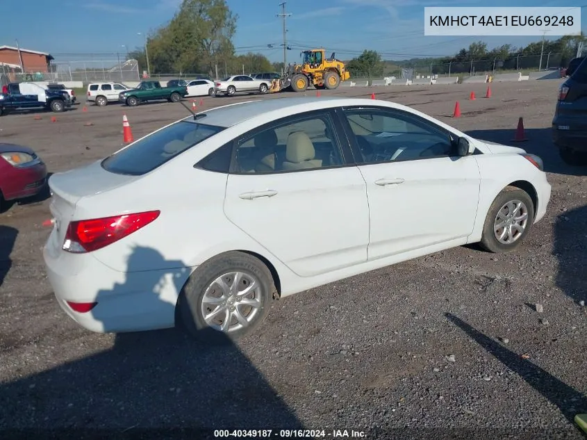 KMHCT4AE1EU669248 2014 Hyundai Accent Gls/Gs