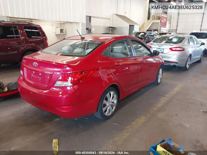 2014 Hyundai Accent Gls VIN: KMHCU4AE3EU625328 Lot: 40354043