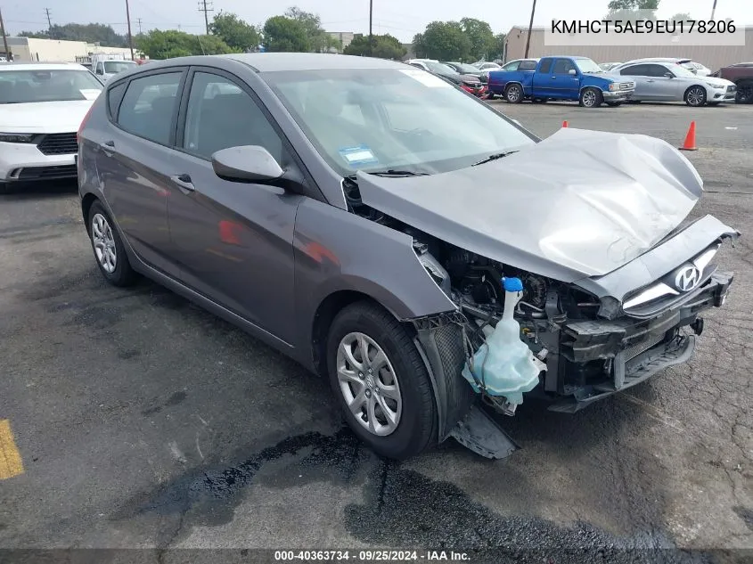 2014 Hyundai Accent Gs VIN: KMHCT5AE9EU178206 Lot: 40363734