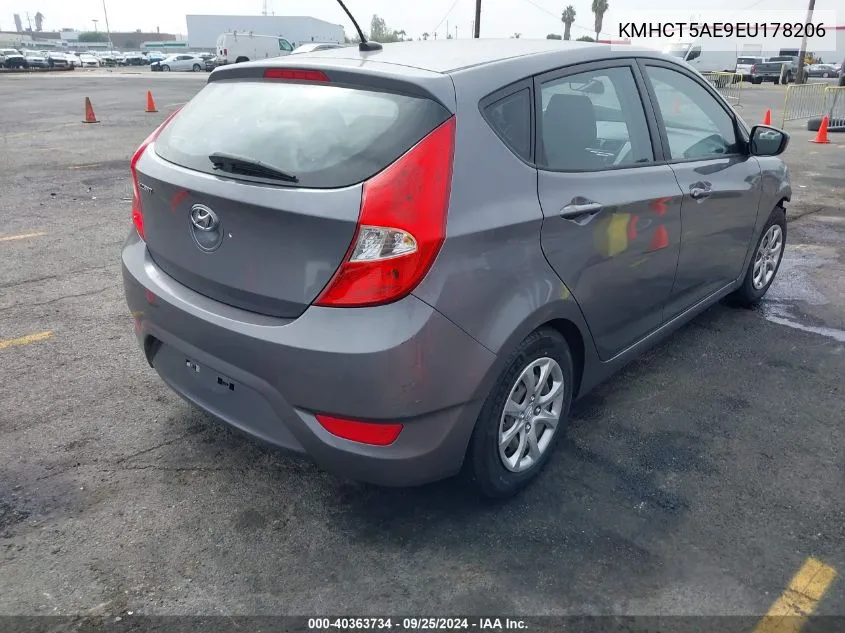 2014 Hyundai Accent Gs VIN: KMHCT5AE9EU178206 Lot: 40363734