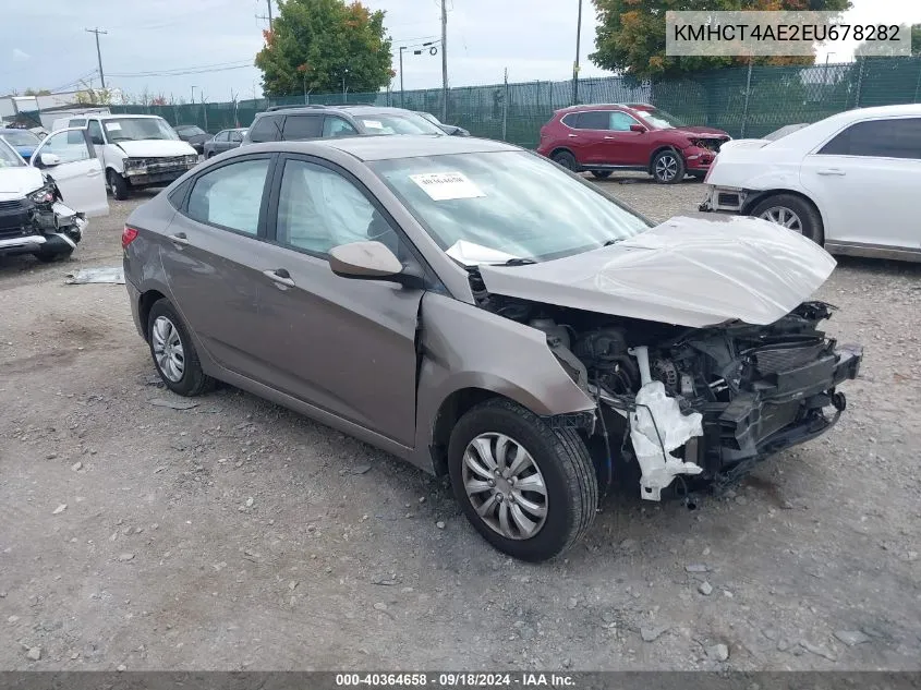 2014 Hyundai Accent Gls VIN: KMHCT4AE2EU678282 Lot: 40364658