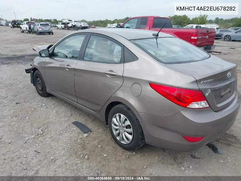 KMHCT4AE2EU678282 2014 Hyundai Accent Gls