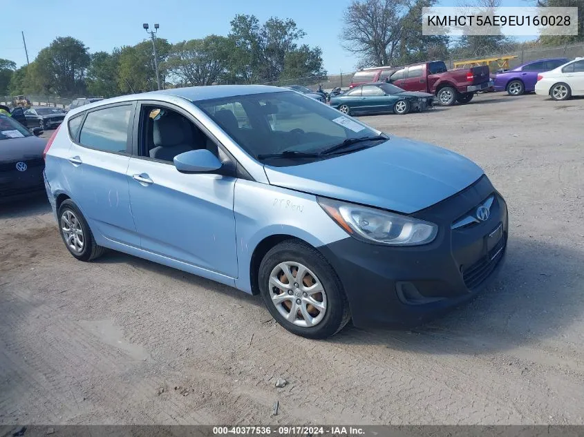 2014 Hyundai Accent Gs VIN: KMHCT5AE9EU160028 Lot: 40377536