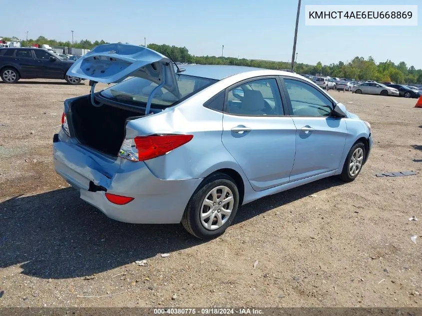 2014 Hyundai Accent Gls VIN: KMHCT4AE6EU668869 Lot: 40380775