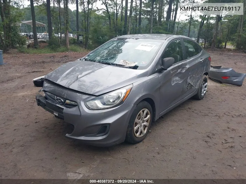 2014 Hyundai Accent Gls VIN: KMHCT4AE7EU719117 Lot: 40387372