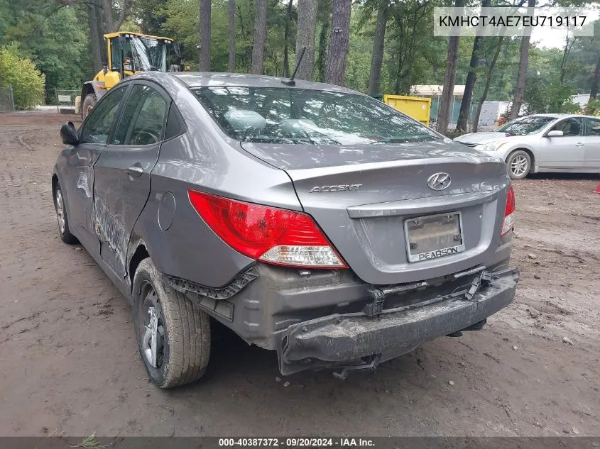 2014 Hyundai Accent Gls VIN: KMHCT4AE7EU719117 Lot: 40387372