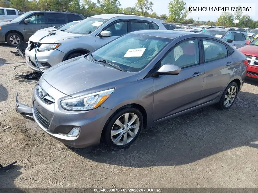 KMHCU4AE4EU766361 2014 Hyundai Accent Gls