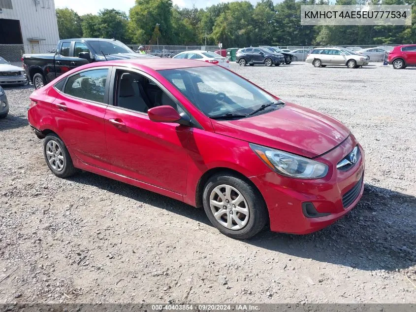 KMHCT4AE5EU777534 2014 Hyundai Accent Gls