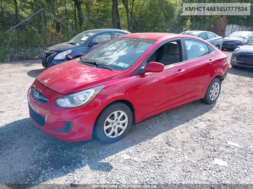 2014 Hyundai Accent Gls VIN: KMHCT4AE5EU777534 Lot: 40403854