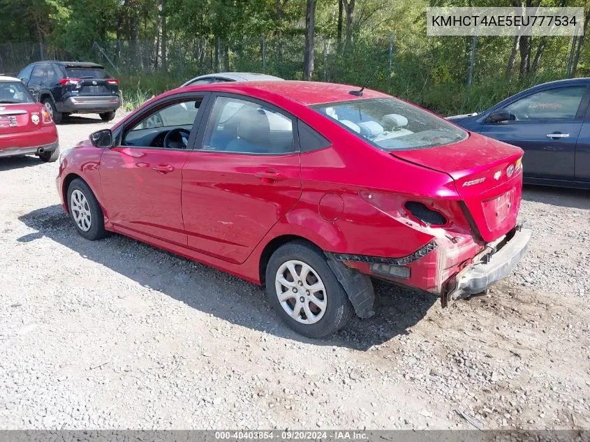 KMHCT4AE5EU777534 2014 Hyundai Accent Gls