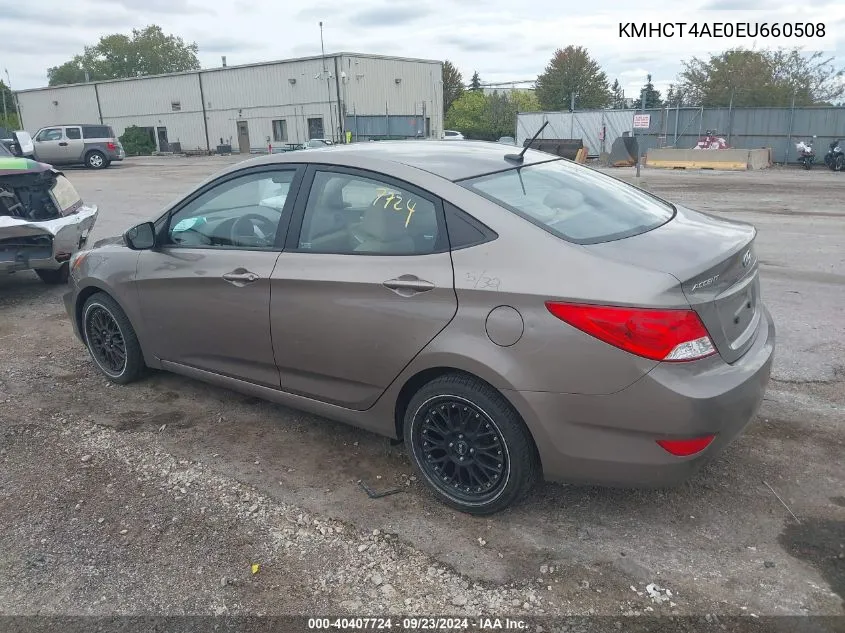 KMHCT4AE0EU660508 2014 Hyundai Accent Gls/Gs