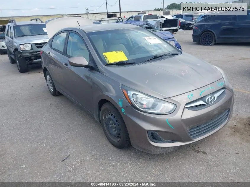 2014 Hyundai Accent Gls/Gs VIN: KMHCT4AE4EU627575 Lot: 40414193