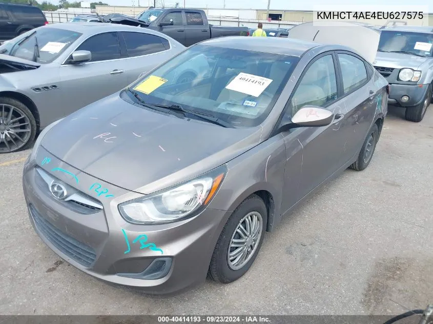 2014 Hyundai Accent Gls/Gs VIN: KMHCT4AE4EU627575 Lot: 40414193