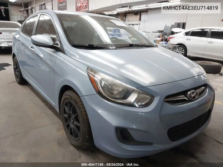 KMHCT4AE3EU714819 2014 Hyundai Accent Gls/Gs