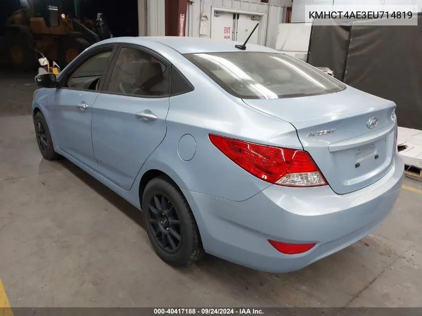 KMHCT4AE3EU714819 2014 Hyundai Accent Gls/Gs