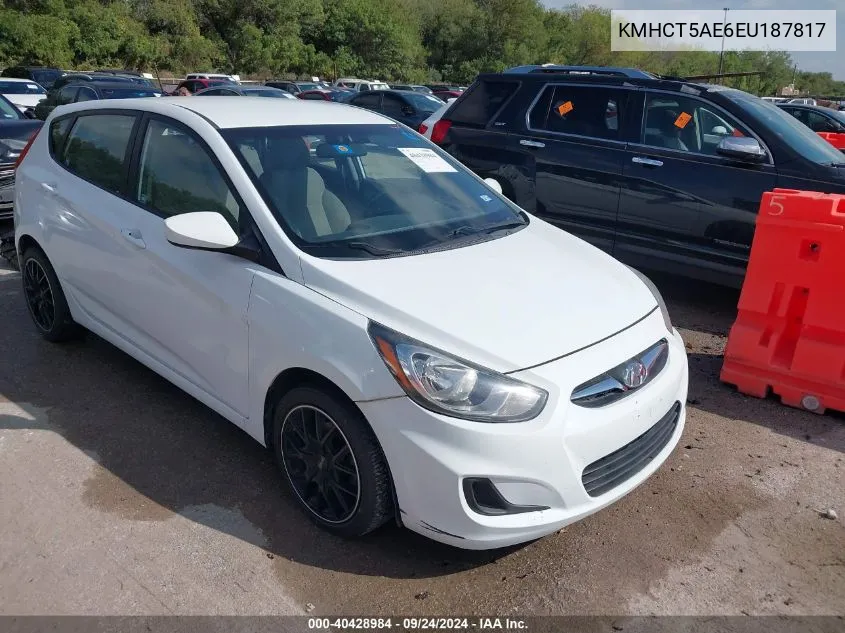 KMHCT5AE6EU187817 2014 Hyundai Accent Gs