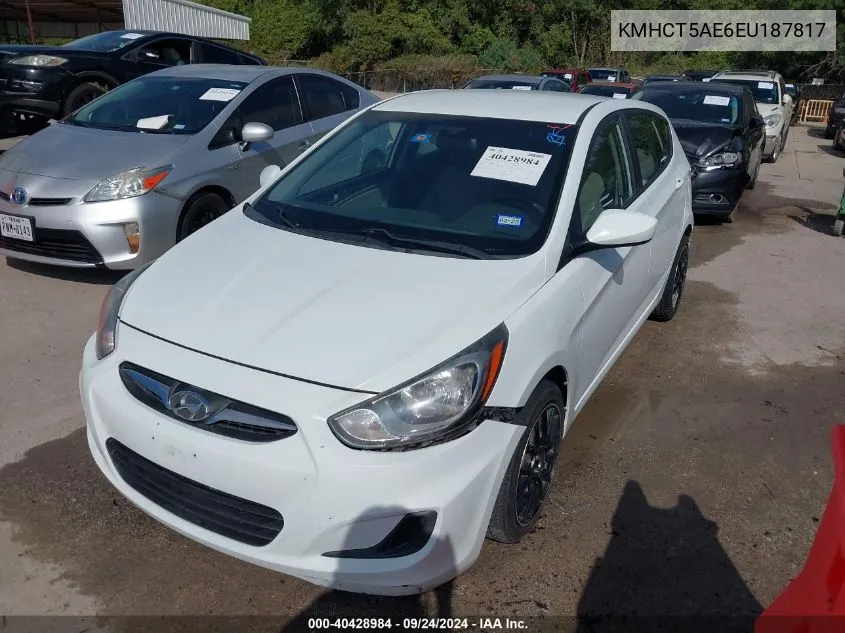 KMHCT5AE6EU187817 2014 Hyundai Accent Gs