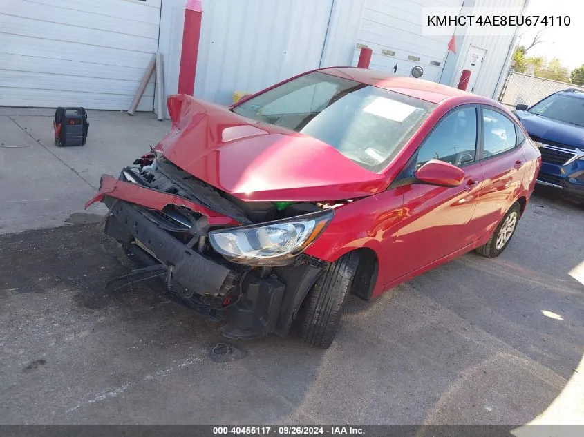 KMHCT4AE8EU674110 2014 Hyundai Accent Gls