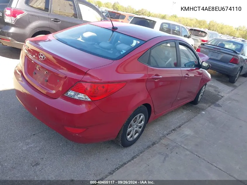 KMHCT4AE8EU674110 2014 Hyundai Accent Gls