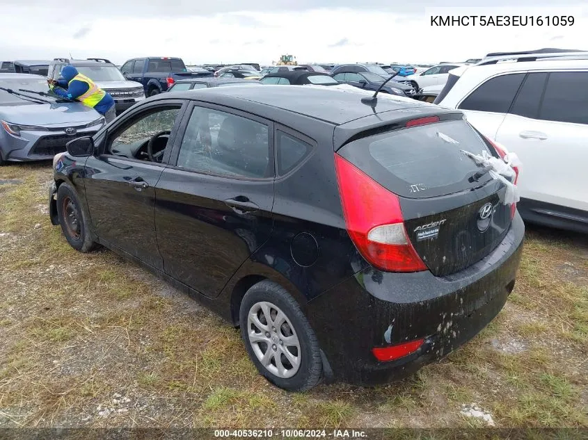 2014 Hyundai Accent Gls/Gs VIN: KMHCT5AE3EU161059 Lot: 40536210