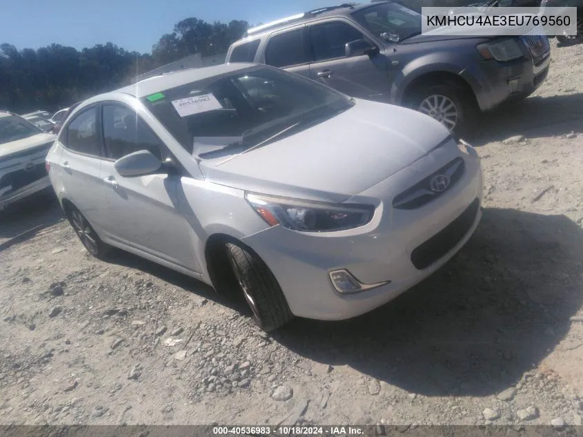 2014 Hyundai Accent Gls VIN: KMHCU4AE3EU769560 Lot: 40536983