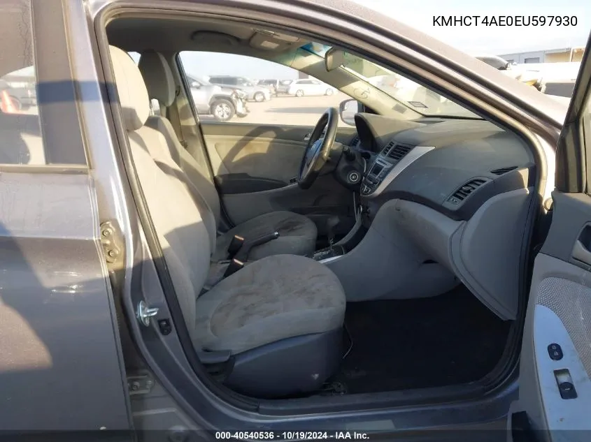 KMHCT4AE0EU597930 2014 Hyundai Accent Gls/Gs