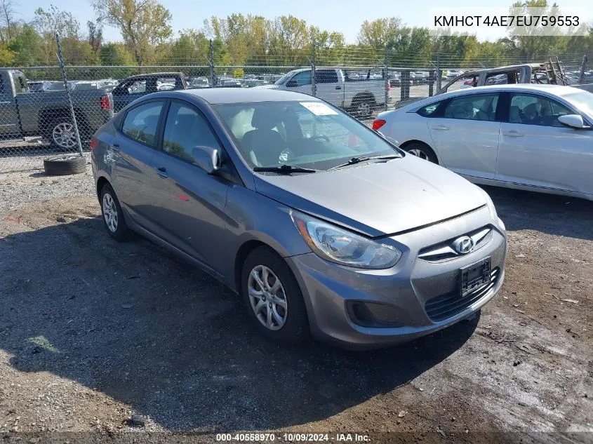 KMHCT4AE7EU759553 2014 Hyundai Accent Gls