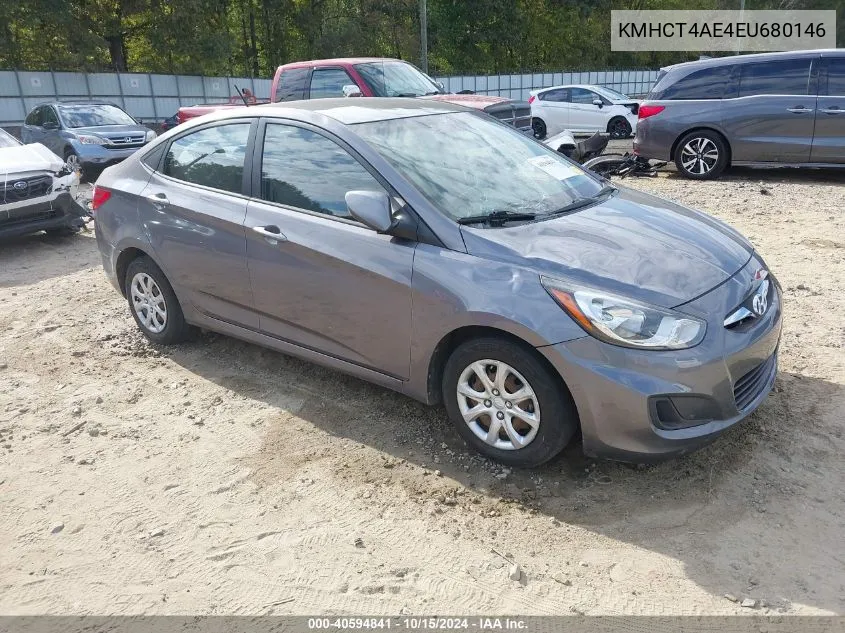 2014 Hyundai Accent Gls VIN: KMHCT4AE4EU680146 Lot: 40594841